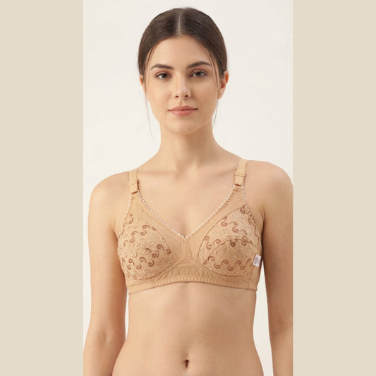 Pack of 3 Imported Floral Cotton Bra | Different Colours