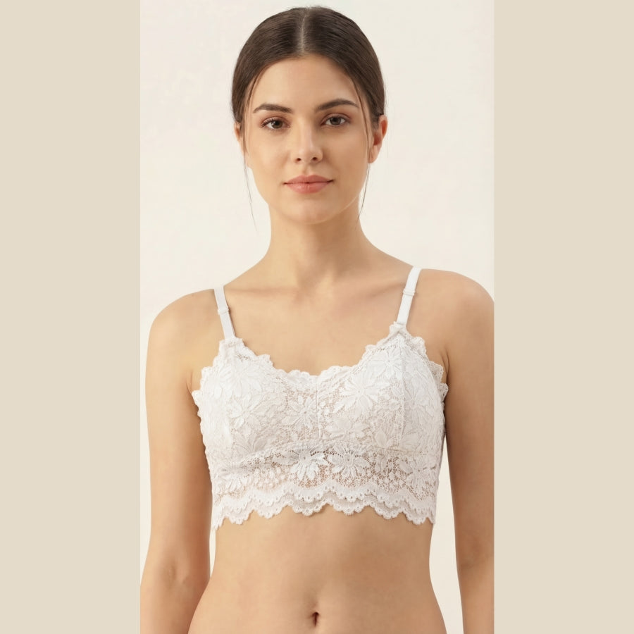 Cotton Net Lace Cami Bras
