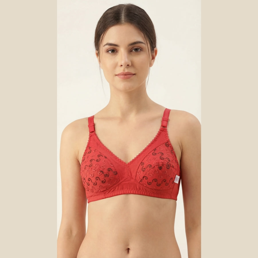Pack of 3 Imported Floral Cotton Bra | Different Colours