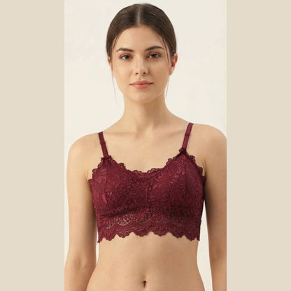 Cotton Net Lace Cami Bras