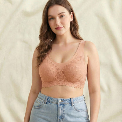 Seamless Comfort Push-Up Crop Bra – Stretch Fit Activewear