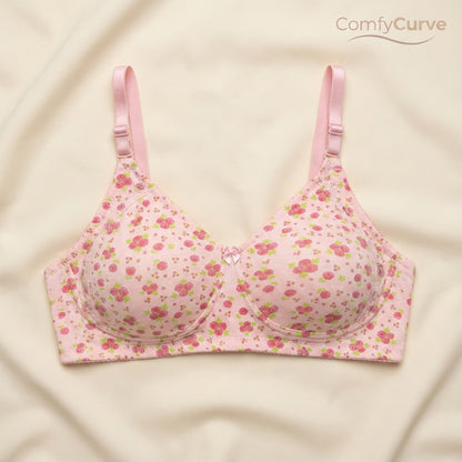Pack of 2 Double-Layer Cotton Bras – Non-Wired Comfort Fit